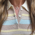 Gold Choker - Rose Quartz Donut