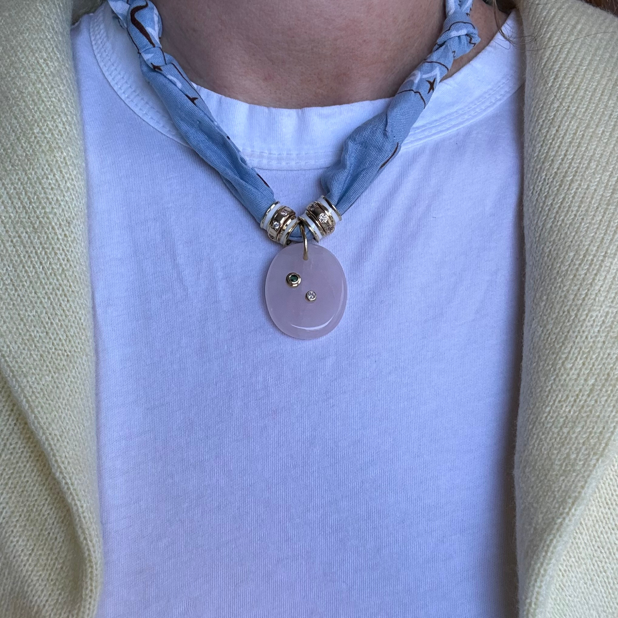 Chambray Bandana - Rose Quartz