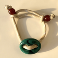 Light Beige Paracord with Malachite Mariner Bracelet
