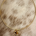 Gold Choker - Tiger Eye Button