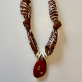 Brown Bandana with Ruffle Stone