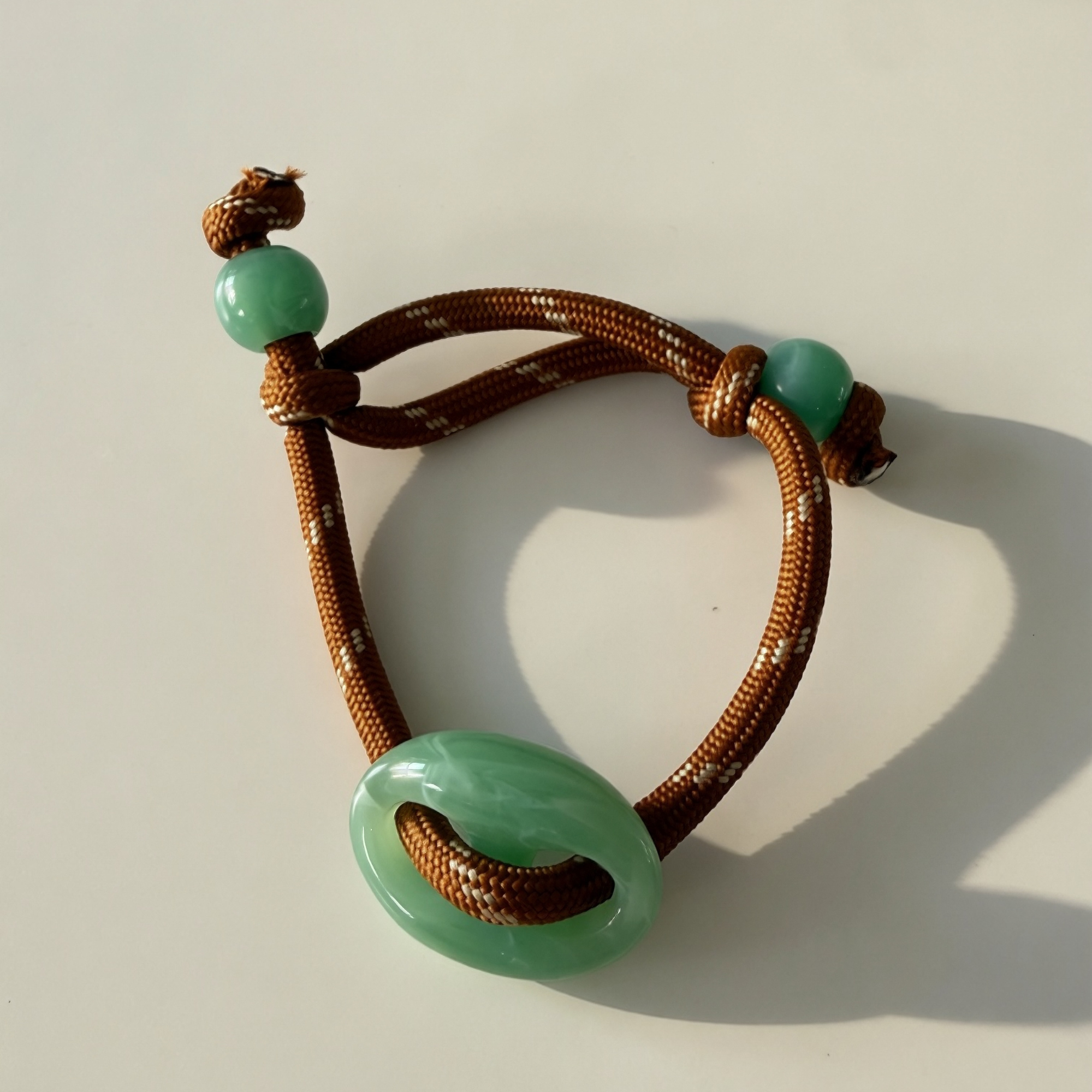 Light Brown Paracord with Aventurine Mariner Pendant