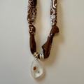 Brown Bandana with Clear Quartz