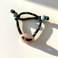 Brown Paracord with Rose Quartz Mariner Bracelet