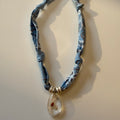 Chambray Bandana with Clear Quartz