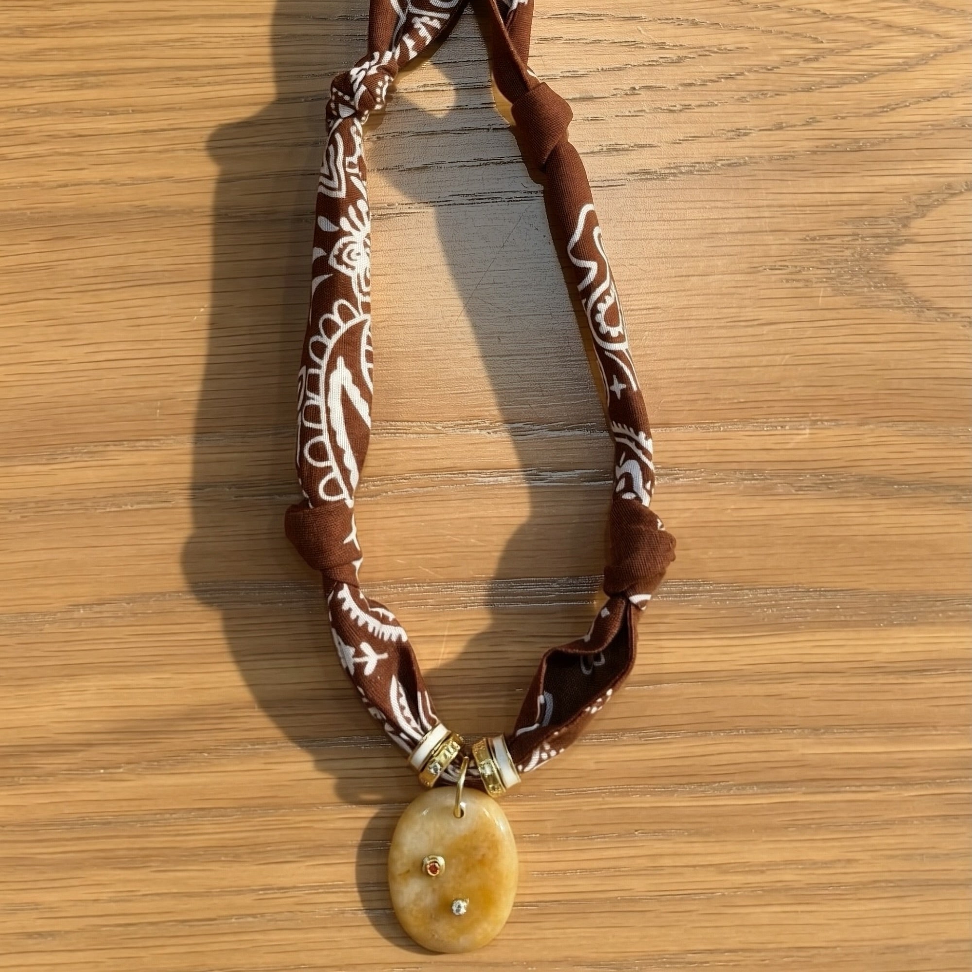 Brown Bandana with Topaz