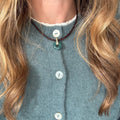 Braided Brown Leather with Jade Donut