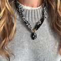 Black Bandana with Black Onyx Stone