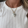 Gold Chain - Howlite Heart