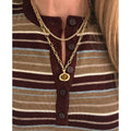 Gold Chain - Tiger Eye Button