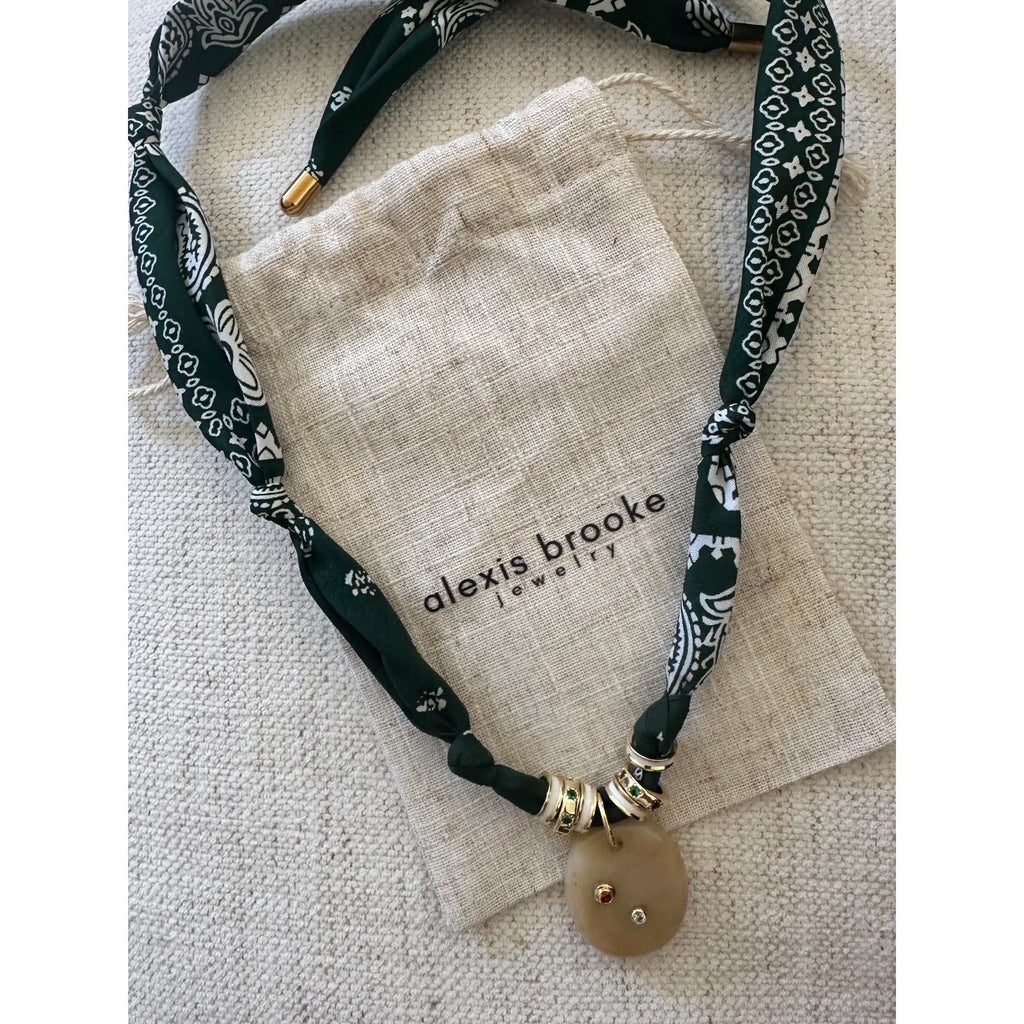 Green Bandana - Topaz Stone