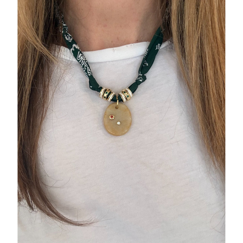 Green Bandana - Topaz Stone
