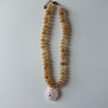 Citrine Beads with Rose Quartz