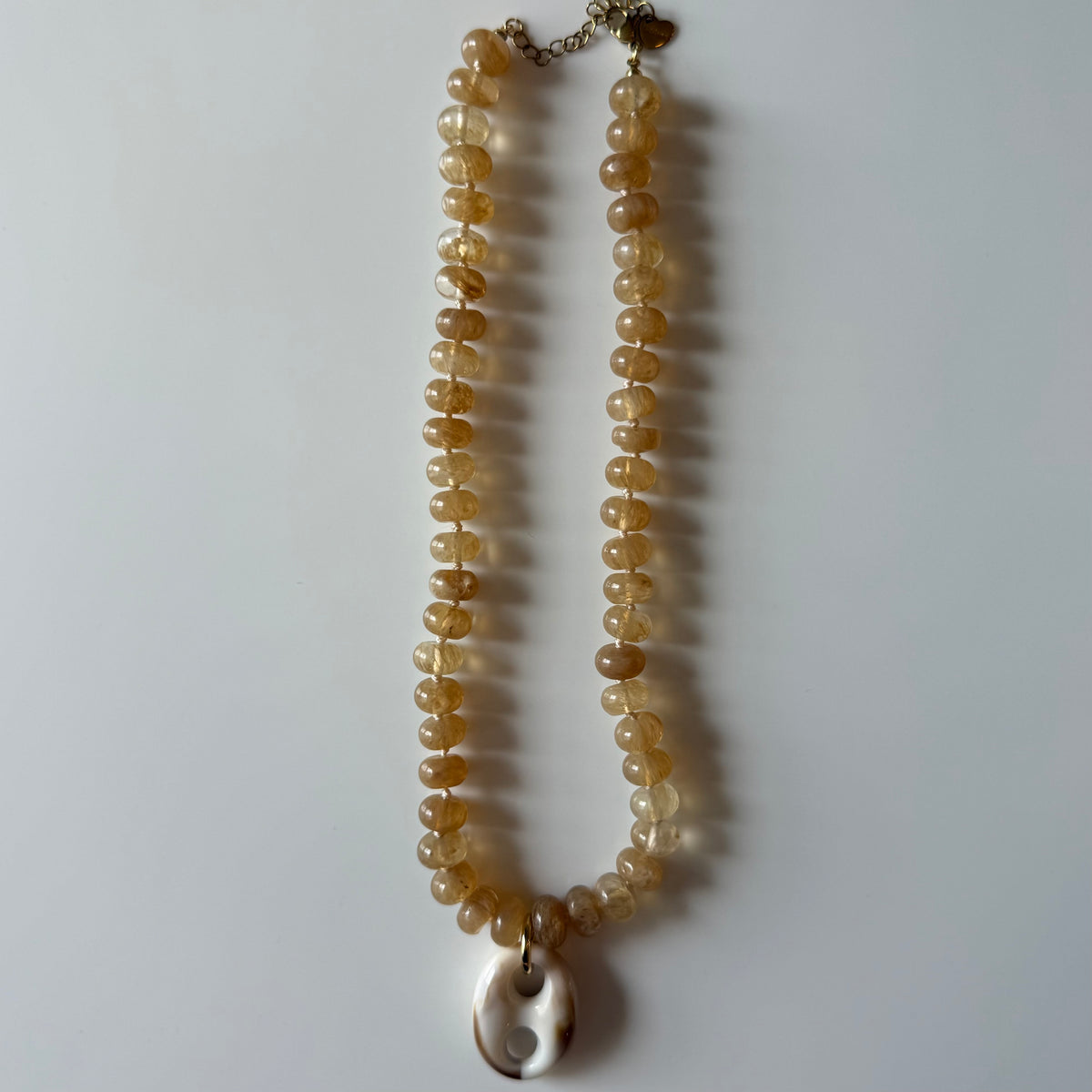 Citrine Beads with Howlite Mariner