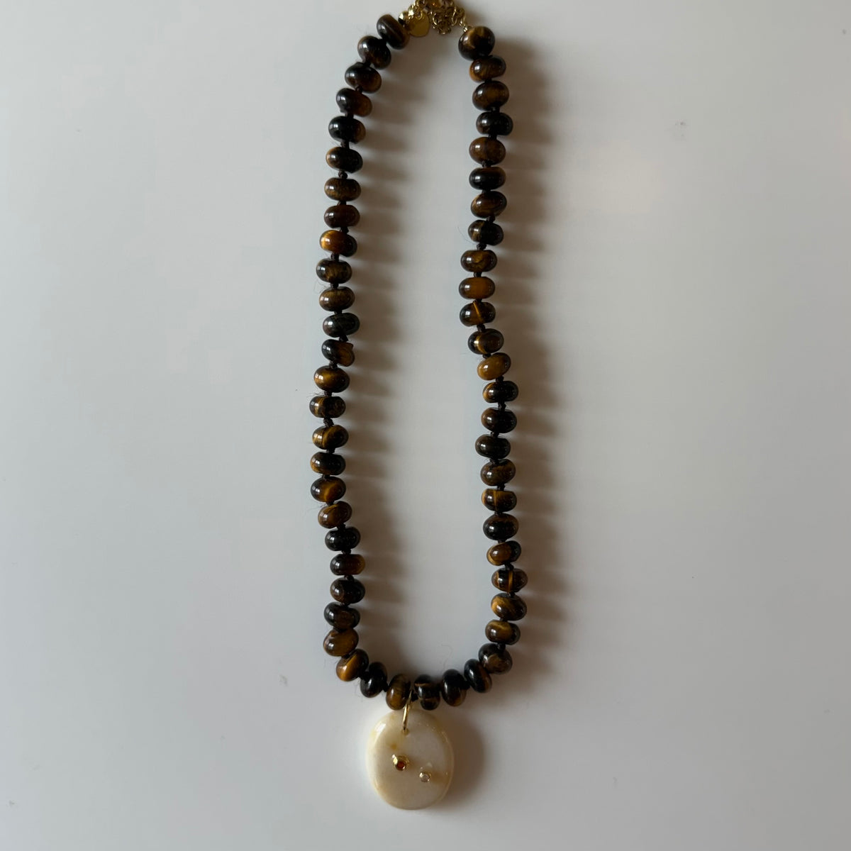 Tiger Eye Beads with Topaz