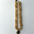 Citrine Beads with Green Opal