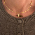 Gold Choker - Tiger Eye Tiger Charm