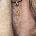 Gold Paperclip Chain - Tiger Eye Toggle Charm