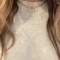 Gold Choker - Open Heart Charm